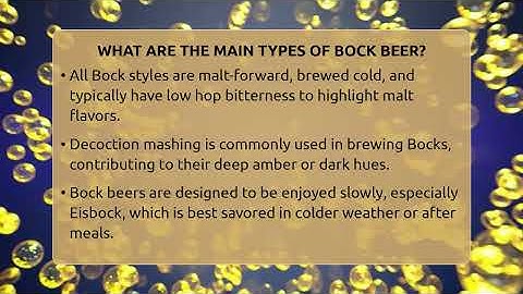What Are The Main Types Of Bock Beer? - The Pint Guy