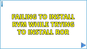 Ubuntu: failing to install RVM while trying to install RoR