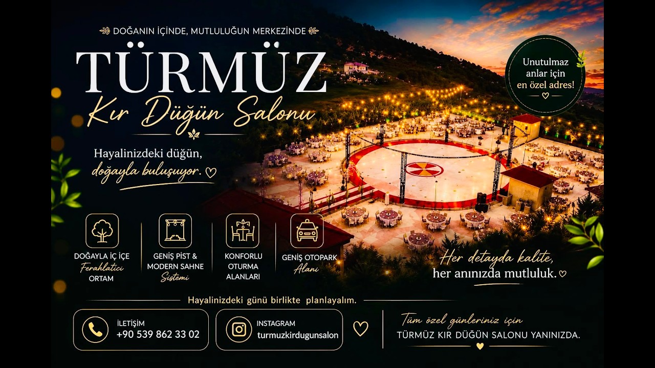 Türmüz Kır Düğün Salonu’ndan 5 çifte ücretsiz düğün fırsatı