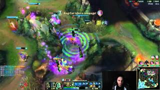 League of Legends Fiddlesticks insta triple kill