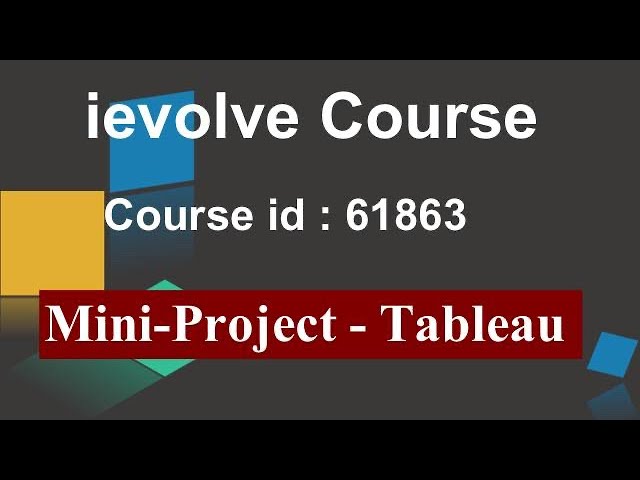 Mini Project Tableau | Fresco Play | Course id | 61863 - YouTube
