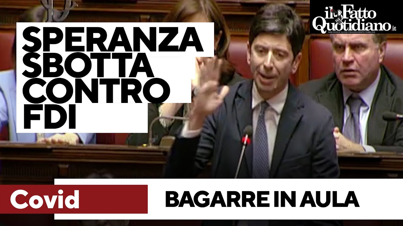 Commissione Covid, Speranza sbotta contro Fdi: “Intervento squadrista e inaccettabile