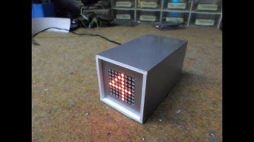 Single LED matrix arduino flip clock