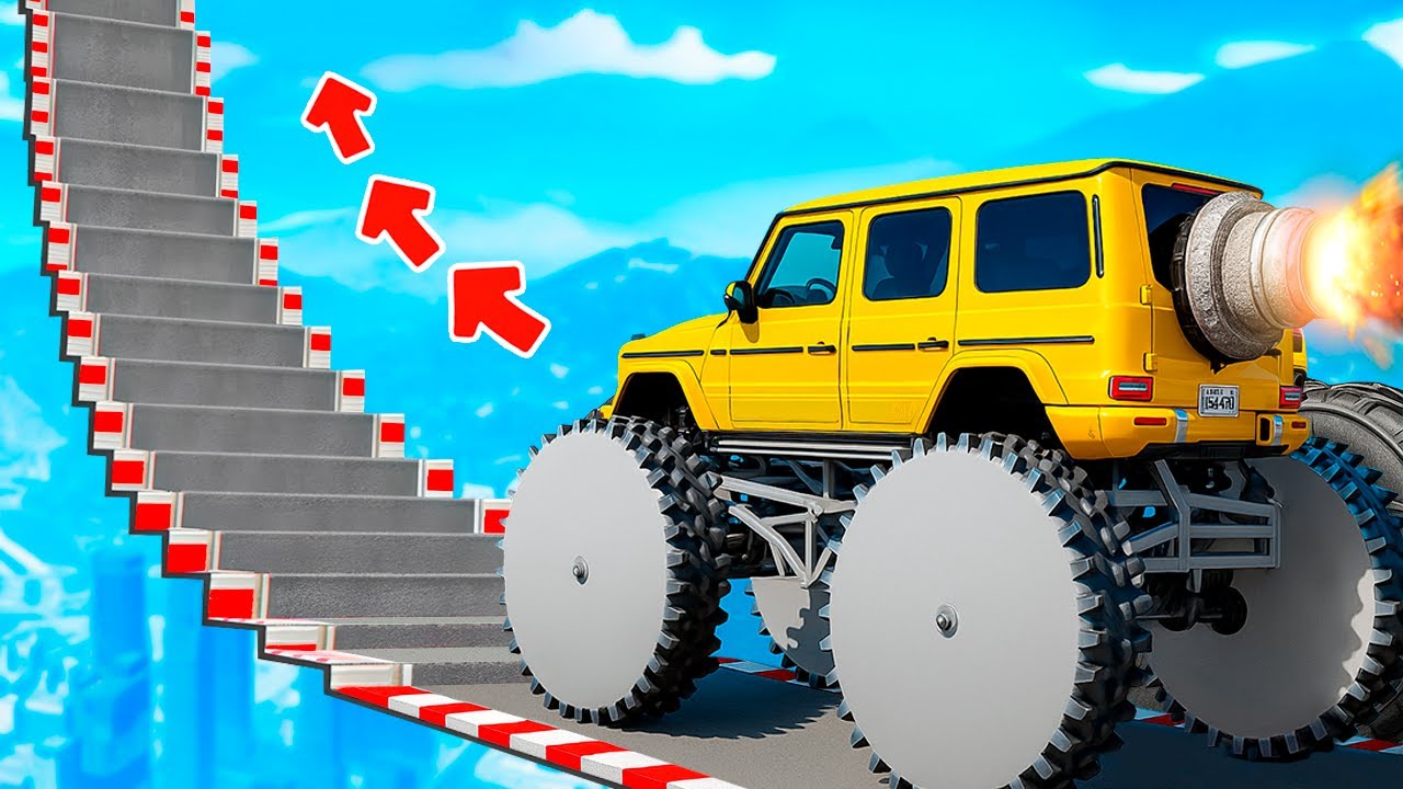 ЧИТЕРСКАЯ ТАЧКА ПРОЕХАЛА ПО СТУПЕНЬКАМ ЛЕСТНИЦЫ в ГТА 5 ОНЛАЙН (GTA 5 ONLINE)