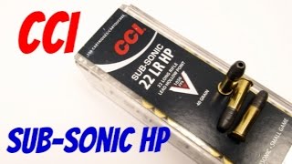 22LR  CCI Subsonic HP 25 Yard Gel Test