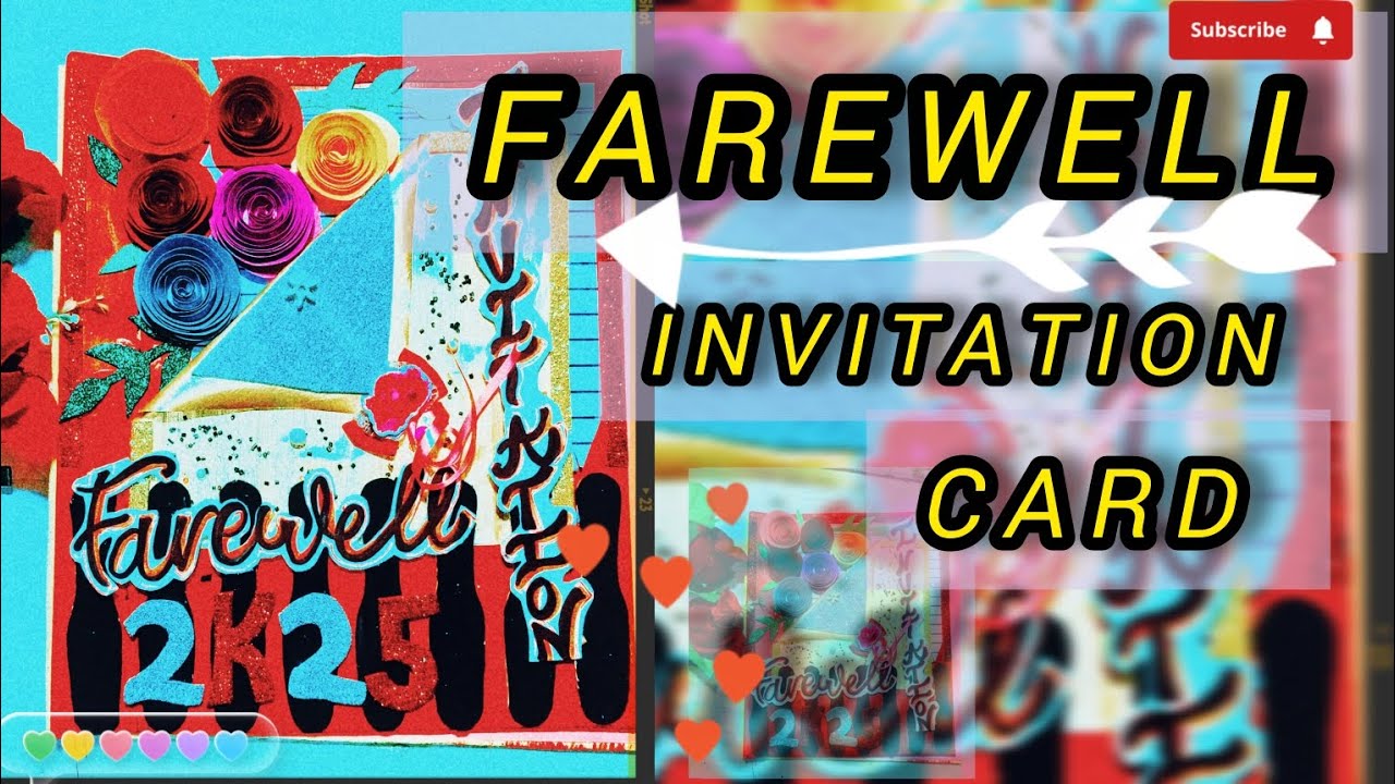Beautiful Farewell Invitation Card for seniors ❣️
