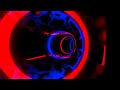 🎥 4K TUNEX – Abstrakter Kreisförmiger Neon-Tunnel in Rot und Blau | 2 Stunden (Ohne Audio) 🔴🔵🌌✨