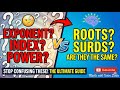 Exponents vs. Indices &amp; Roots vs. Surds : Is there a difference?