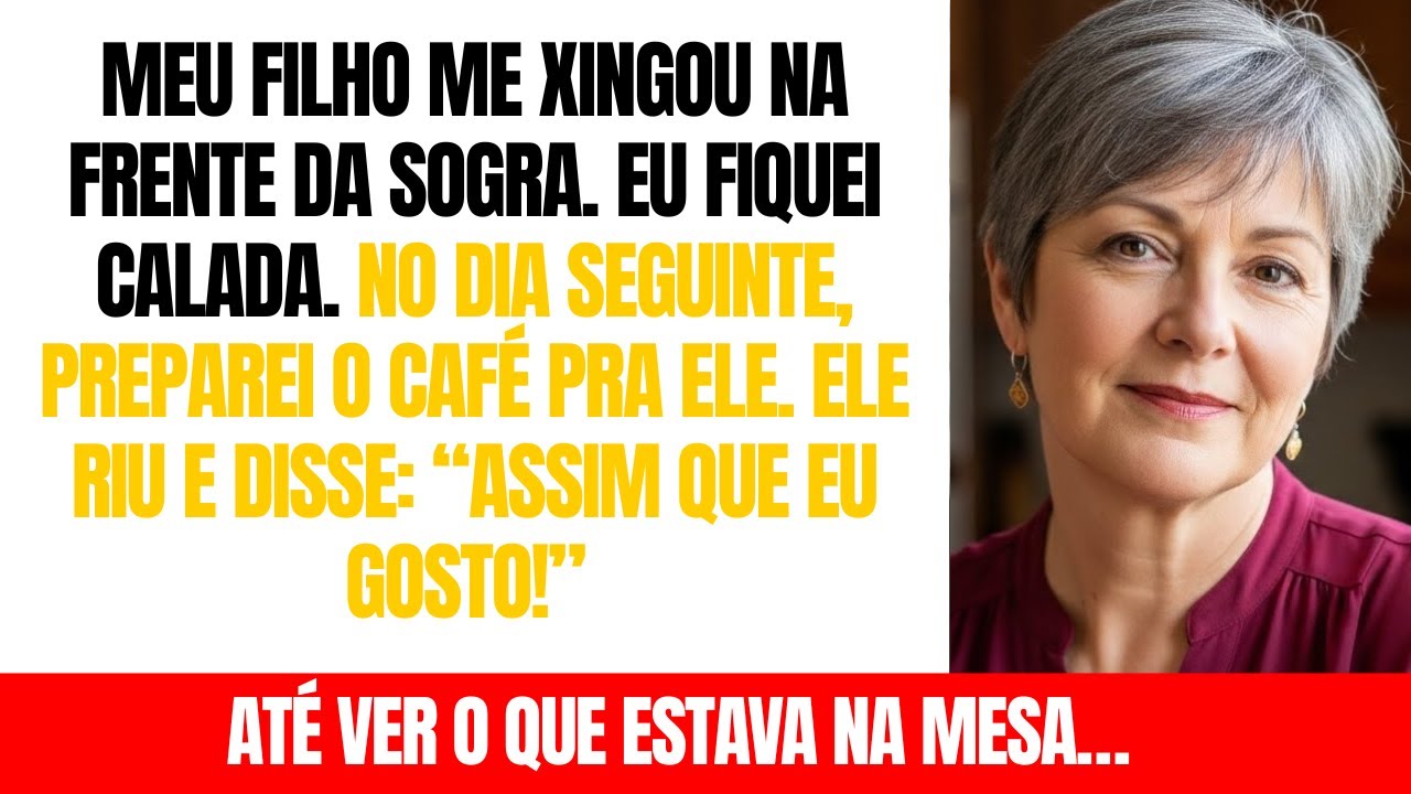 Meu filho me xingou na frente da sogra. No dia seguinte, enquanto ele tomava café, eu fiz justiça