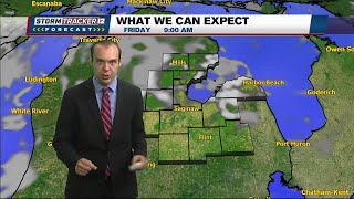 Dry, mostly sunny, and very warm conditions Friday