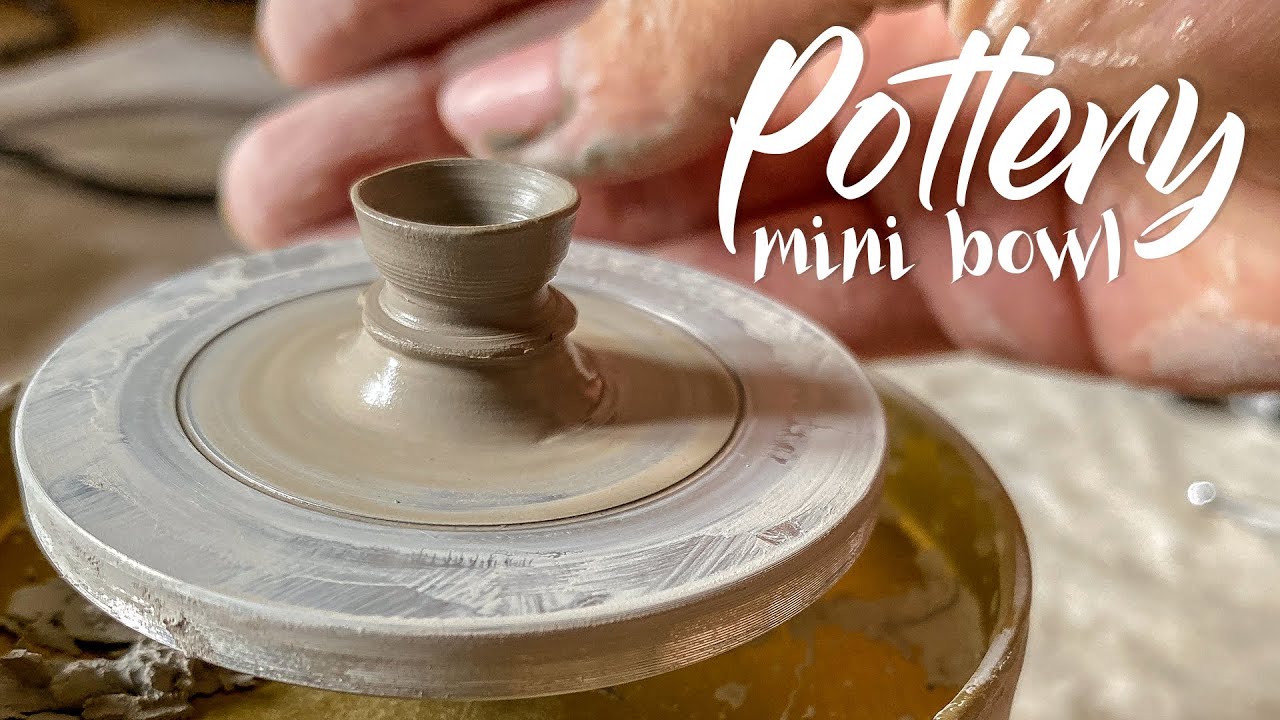 Mini pottery wheel, Satisfying video of miniature pottery, Making mini  clay bowl