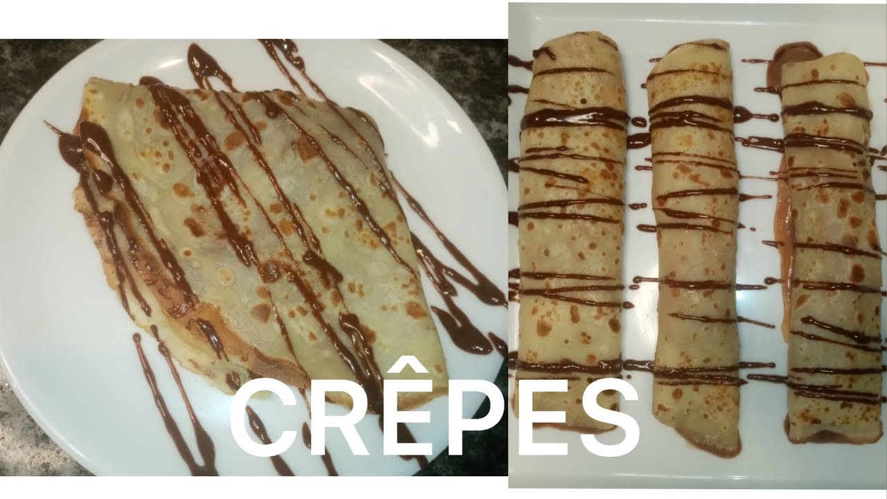 طريقة عمل لكريب🥞ناجح بمقادير جد مضبوطة محشي بالشوكولا وتفاح🍏معسل😋 CRÊPES ricetta facile e veloce