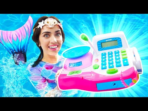 Видео: Май Литл Пони открыли магазин у бассейна! Игры для девочек в видео для детей про русалки