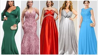 super elegant plus size mother of bride dresses 😍 || latest Designs 2024 ||