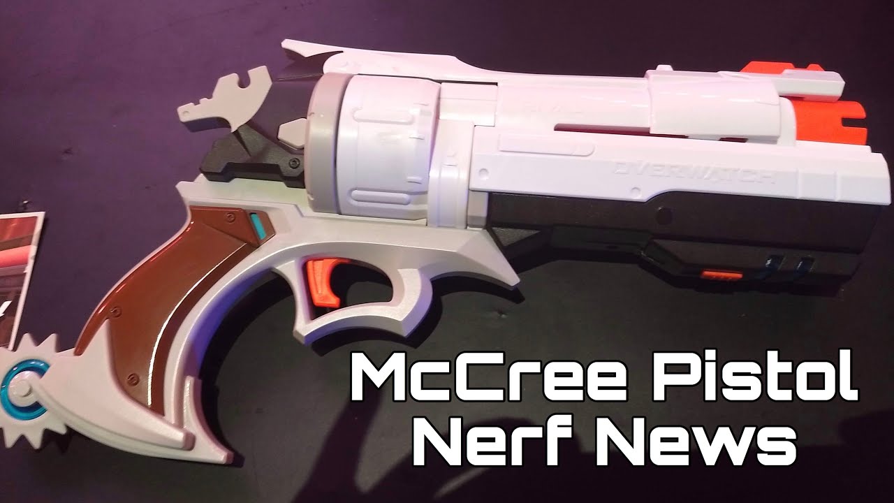New Rival Nerf Gun Overwatch McCree Blaster Hand Cannon 6 Rounds Boy's Toy Guns 