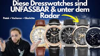 Wunderschöne Dresswatches Patek  5961R, 6159G, 5270J, VC 4020T und Glashütte Aventurin