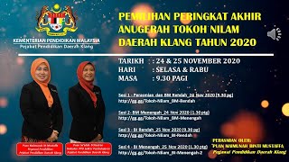 ANUGERAH TOKOH NILAM DAERAH KLANG 2020 -  PERINGKAT AKHIR (SESI2)