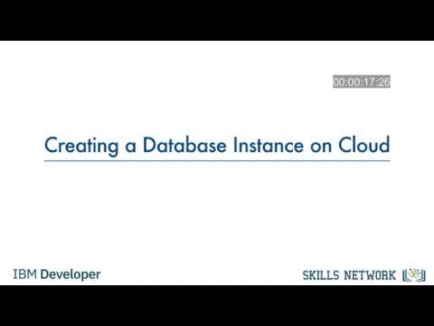 How to create a Database instance on Cloud-IBM DS Profession certificate