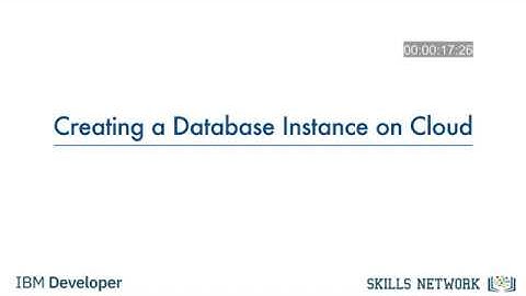 How to create a Database instance on Cloud-IBM DS Profession certificate
