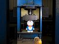 Pressed Doraemon under the hydraulic press 😱😱 #shorts #trending #viral #doraemon