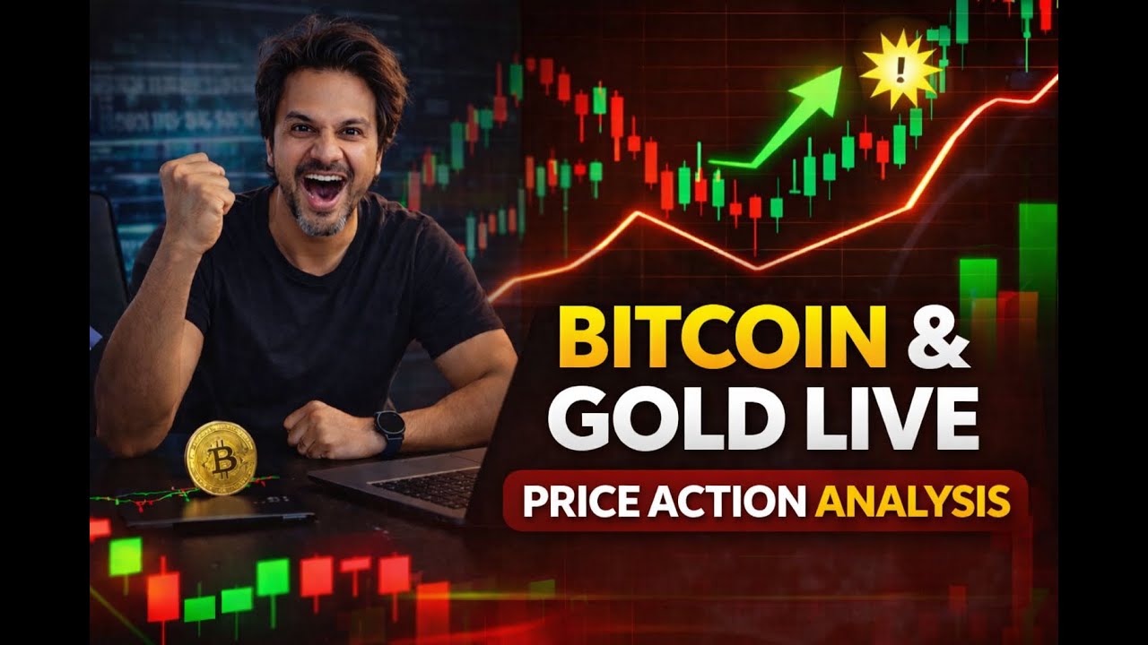 Bitcoin & Gold LIVE Trading | BTC, Crypto & XAUUSD Price Action Analysis (No Signals)
