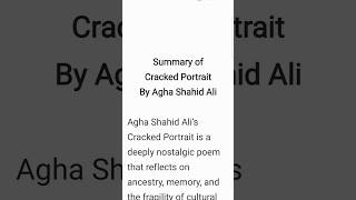 Cracked Portrait Summary