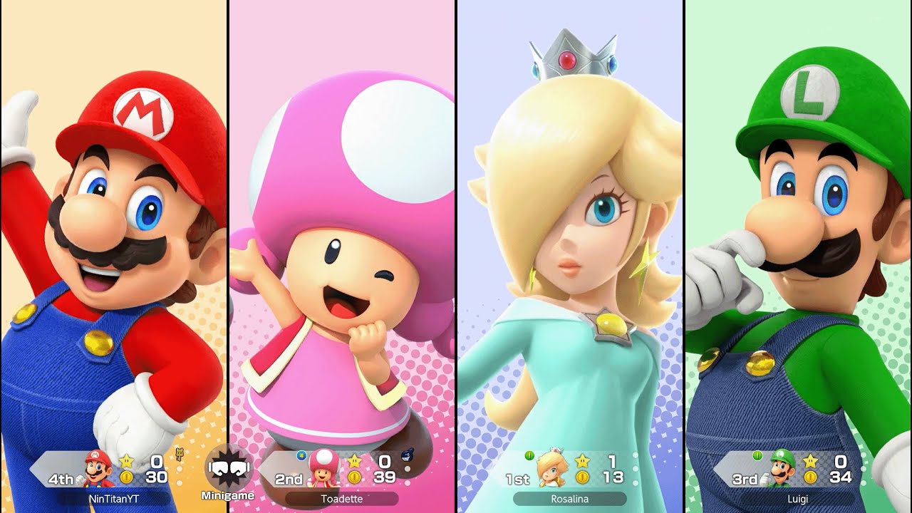 Super Mario Party Jamboree - Mario vs Rosalina vs Luigi vs Toadette - Western Land