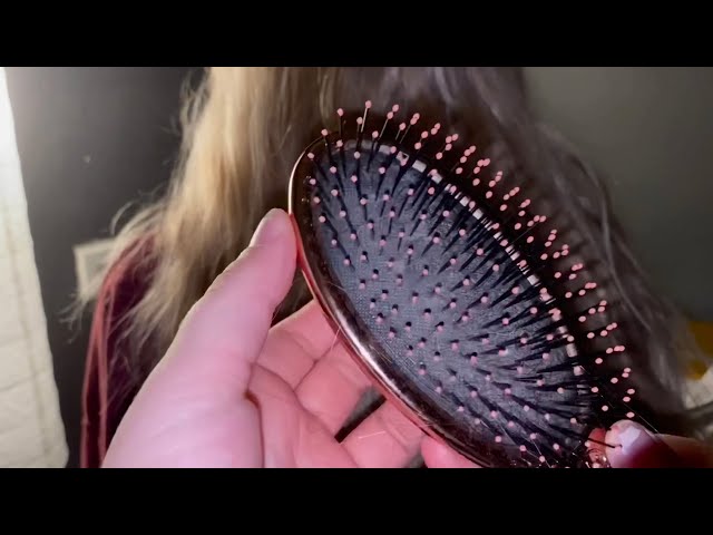 ASMR hair play + tapping & brushing