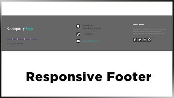 Responsive Footer Tutorial | HTML & CSS