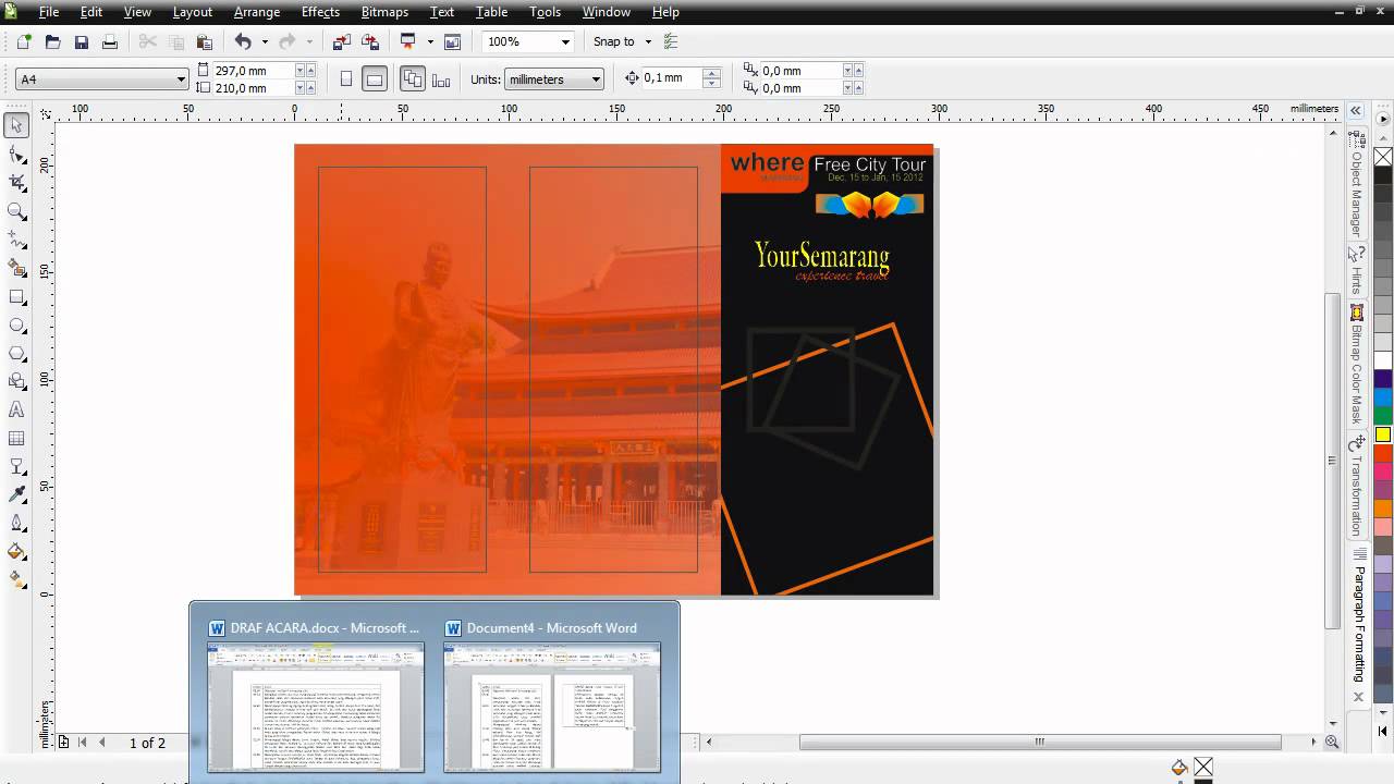 Cara Membuat Brosur Lipat 3 Coreldraw X4 Bag 4 Mp4 Youtube