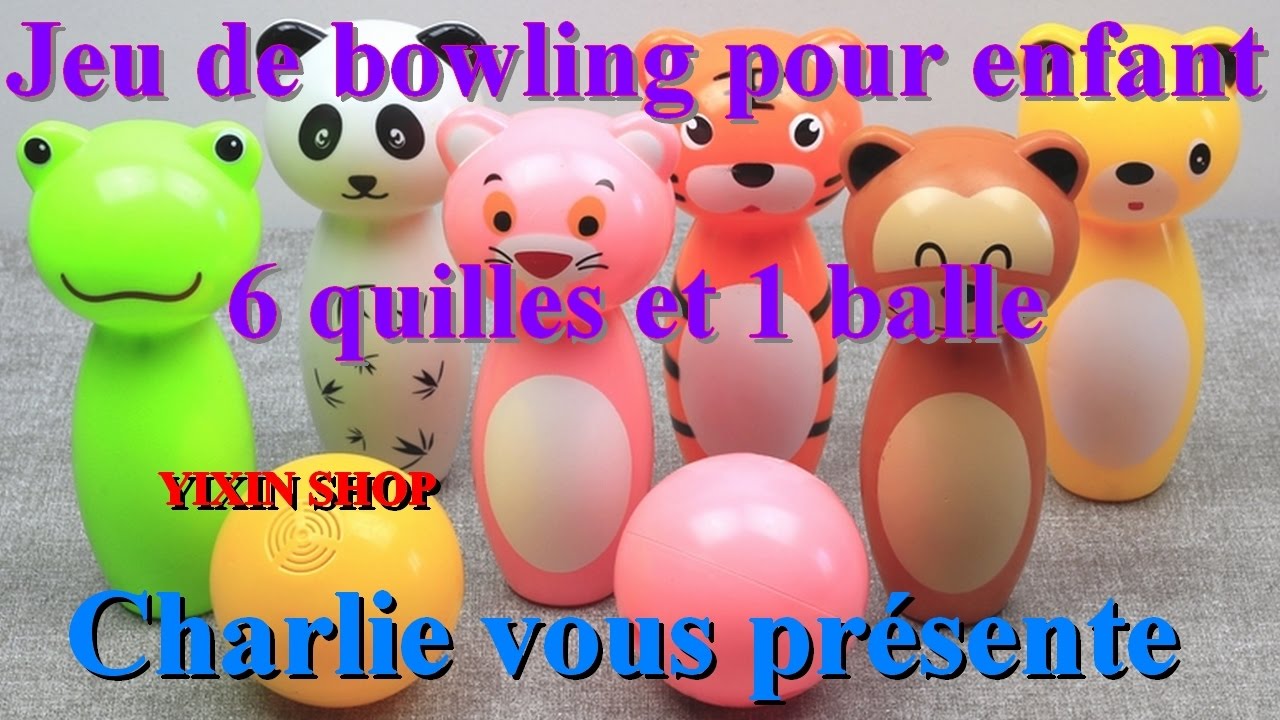 GARIOUANS Jeu De Bowling Pour Enfants - 2 Boules Et 10 Quilles En Plastique Colorées - Loisirs Intérieurs Et Extérieurs Pour Garçons Et Filles