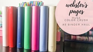 HUGE A5 Binder Haul | Webster's Pages Color Crush Planners