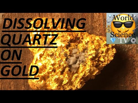 Dissolve quartz off a gold nugget and leave the gold untouched.