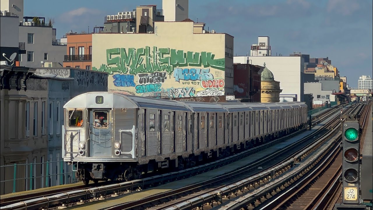 BMT Jamaica Line| (J)(Z) Skip-Stop Train Action + NYTM R32 Fan Trip @ Gates Avenue