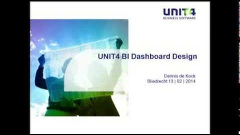 Webinar: Unit4 BI Dashboard design (Unit4 Cura Zorgmonitor)