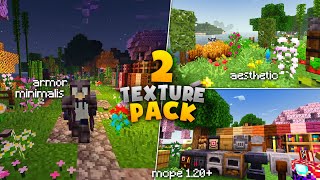 Top 2 Texture Pack Vanilla Estetik Abis!! || Texture No.4 Bikin Crt || Support MCPE 1.20.40 