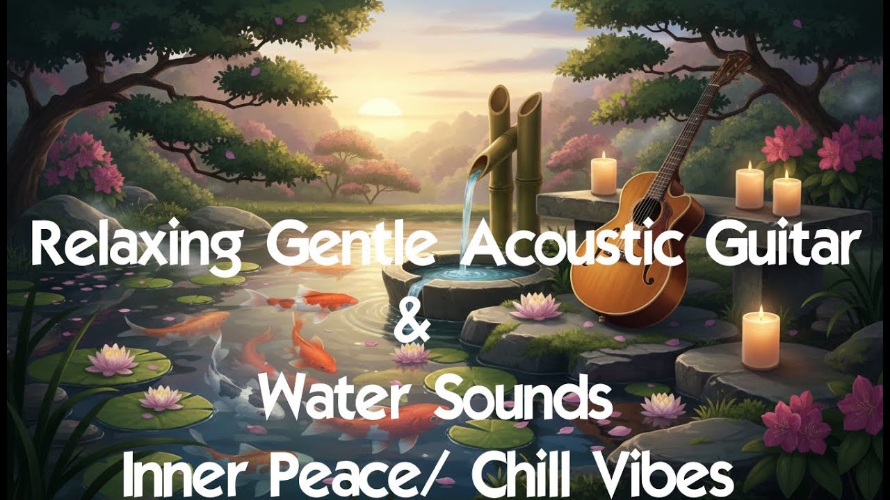 Ambient Chill Vibes  | Relaxing Gentle Acoustic Guitar & Water Sounds | Inner Peace & Spiritual Calm