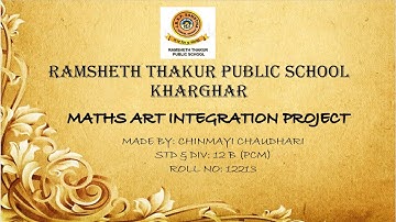 CBSE Maths Art Integrated project || class-12 || 2021-2022.