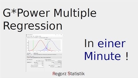 G*Power Multiple Regression in 1 Minute