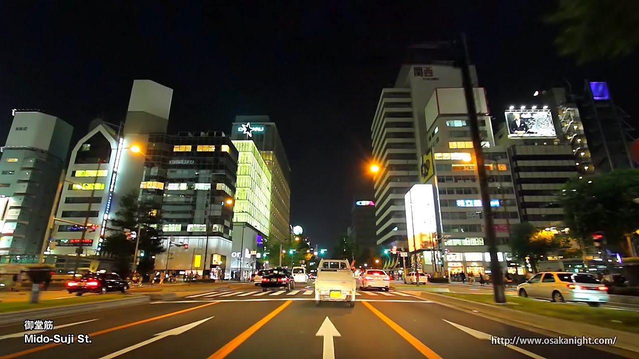 大阪都心夜景ドライブ 御堂筋 梅田 難波 天王寺 Osaka Urban Night Drive Youtube