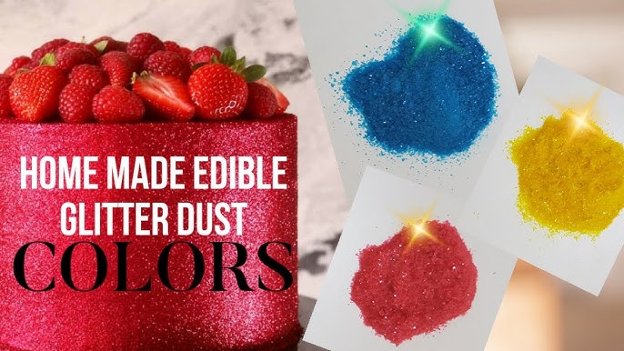 EDIBLE GLITTER USING 3 INGREDIENTS! │ NO GELATIN │GLITTER DUST FOR CAKES  AND CUPCAKES │CAKES BY MK 