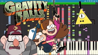 IMPOSSIBLE REMIX - Gravity Falls Theme Song - Piano Cover chords