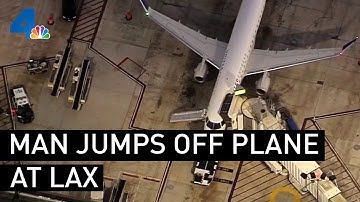 Man Tries to Enter Cockpit, Jumps Off Plane at LAX | NBCLA