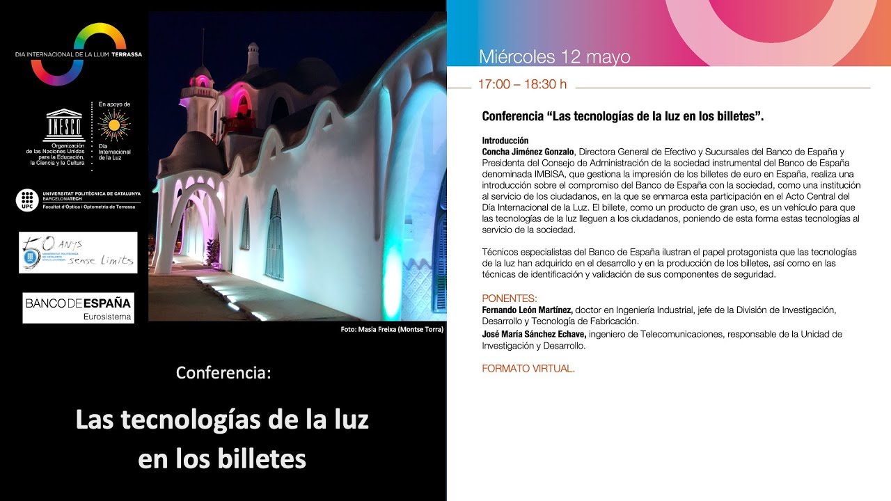 DIL 2020-2021 - Conferència "Les tecnologies de la llum en els bitllets"