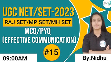 09:00 UGC NET/SET 2023 | NET Exam MCQ  | Raj SET | MP SET | UGC NET Paper 1st | NET Exam by Nidhu#15