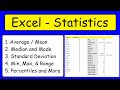 Excel Statistics Basics 📊