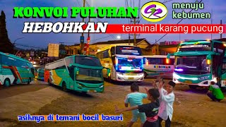 gapuraning rahayu konvoi menuju kebumen hebohkan terminal karang pucung