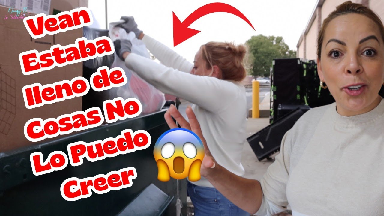 OMG ESTABA LLENO DE COSAS EMPAQUETADAS EL CONTENEDOR DE BASURA😱😳🇺🇸#NoemyBLaSalvadoreña