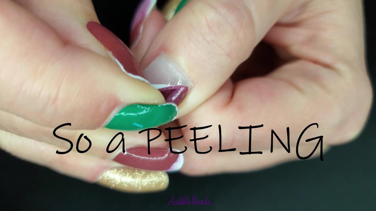 ASMR| Peeling Off Nail Wraps | Very Satisfying | No Talking