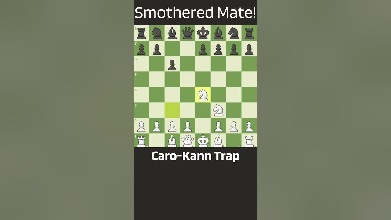 Caro-Kann Trap  Smothered Mate In 6 Moves! 